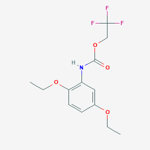 molecular formula C13H16F3NO4 B1519317 2,2,2-trifluoroethyl N-(2,5-diethoxyphenyl)carbamate CAS No. 1087788-84-8