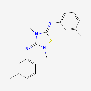 N(sup 3),N(sup 5)-Bis(3-methylphenyl)-2,4-dimethyl-1,2,4-thiadiazole-3,5(2H,4H)-diimine