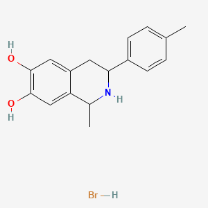 molecular formula C17H20BrNO2 B15193234 6,7-Dihydroxy-1-methyl-3-(4-tolyl)-1,2,3,4-tetrahydroisoquinoline hydrobromide CAS No. 87203-97-2