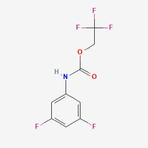 molecular formula C9H6F5NO2 B1519335 2,2,2-trifluoroethyl N-(3,5-difluorophenyl)carbamate CAS No. 1087798-37-5