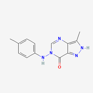 7H-Pyrazolo(4,3-d)pyrimidin-7-one, 1,6-dihydro-3-methyl-6-((4-methylphenyl)amino)-