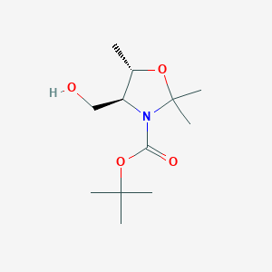 molecular formula C12H23NO4 B1519339 (4S,5S)-tert-butyl 4-(hydroxymethyl)-2,2,5-trimethyloxazolidine-3-carboxylate CAS No. 1013028-27-7