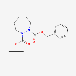 molecular formula C18H26N2O4 B1519340 1-Benzyl 2-(tert-butyl) 1,2-diazepane-1,2-dicarboxylate CAS No. 443295-19-0