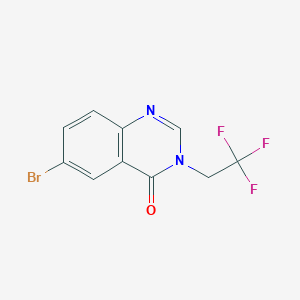 molecular formula C10H6BrF3N2O B1519341 6-bromo-3-(2,2,2-trifluoroethyl)-4(3H)-quinazolinone CAS No. 1135283-30-5