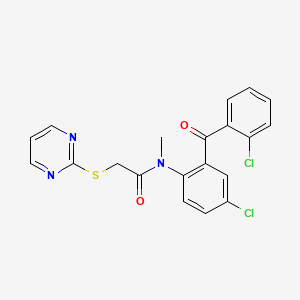 Acetamide, N-(4-chloro-2-(2-chlorobenzoyl)phenyl)-N-methyl-2-(2-pyrimidinylthio)-