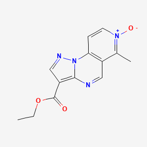 Pyrazolo(1,5-a)pyrido(3,4-e)pyrimidine-3-carboxylic acid, 6-methyl-, ethyl ester, 7-oxide