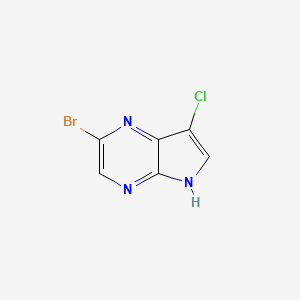 molecular formula C6H3BrClN3 B1519342 2-bromo-7-chloro-5H-pyrrolo[2,3-b]pyrazine CAS No. 1150617-58-5