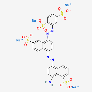 1,4-Benzenedisulfonic acid, 2-((4-((4-amino-5-sulfo-1-naphthalenyl)azo)-7-sulfo-1-naphthalenyl)azo)-, sodium salt