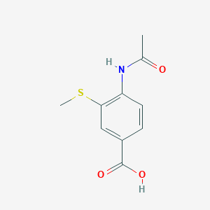 molecular formula C10H11NO3S B1519344 4-Acetamido-3-(methylsulfanyl)benzoic acid CAS No. 1147657-04-2