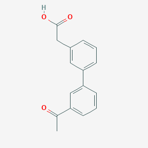 molecular formula C16H14O3 B1519345 (3'-Acetyl-biphenyl-3-yl)-acetic acid CAS No. 886363-13-9