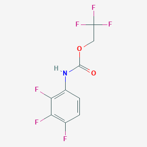 molecular formula C9H5F6NO2 B1519346 2,2,2-trifluoroethyl N-(2,3,4-trifluorophenyl)carbamate CAS No. 1087788-69-9