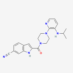 1-((6-Cyano-2-indolyl)carbonyl)-4-(3-(isopropylamino)-2-pyridinyl)piperazine