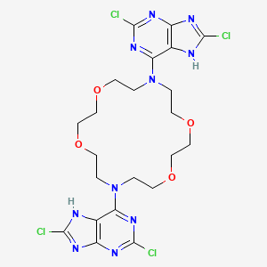 1,4,10,13-Tetraoxa-7,16-diazacyclooctadecane, 7,16-bis(2,8-dichloro-1H-purin-6-yl)-