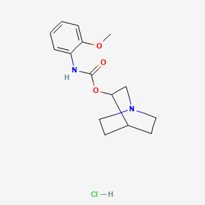 Carbamic acid, (2-methoxyphenyl)-, 1-azabicyclo(2.2.2)oct-3-yl ester, monohydrochloride