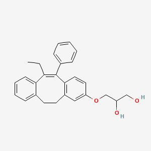 1,2-Propanediol, 3-((6-ethyl-5-phenyl-11,12-dihydrodibenzo(a,e)cycloocten-2-yl)oxy)-