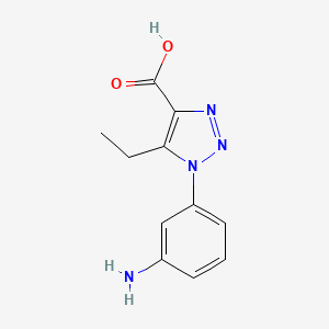 molecular formula C11H12N4O2 B1519360 1-(3-氨基苯基)-5-乙基-1H-1,2,3-三唑-4-羧酸 CAS No. 1147675-34-0