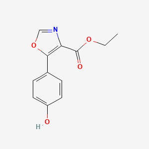 molecular formula C12H11NO4 B1519361 5-(4-羟基苯基)恶唑-4-羧酸乙酯 CAS No. 391248-24-1