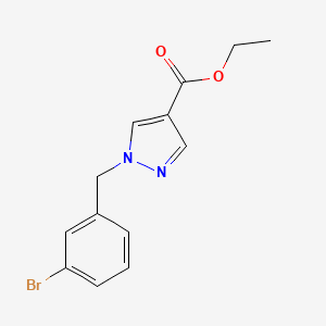 molecular formula C13H13BrN2O2 B1519367 1-(3-溴苄基)-1H-吡唑-4-羧酸乙酯 CAS No. 1197233-82-1