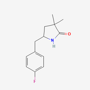 5-((4-Fluorophenyl)methyl)-3,3-dimethyl-2-pyrrolidinone