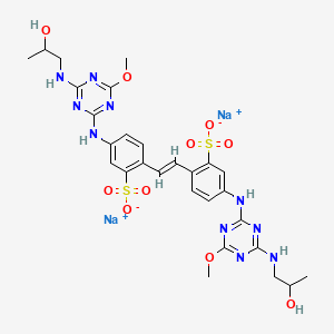 Disodium 4,4'-bis((4-((2-hydroxypropyl)amino)-6-methoxy-1,3,5-triazin-2-yl)amino)stilbene-2,2'-disulphonate