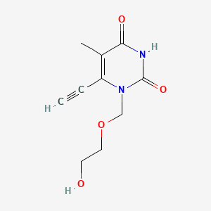 2,4(1H,3H)-Pyrimidinedione, 6-ethynyl-1-((2-hydroxyethoxy)methyl)-5-methyl-