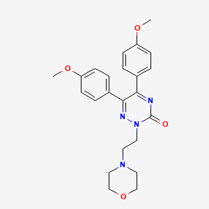 1,2,4-Triazin-3(2H)-one, 5,6-bis(4-methoxyphenyl)-2-(2-(4-morpholinyl)ethyl)-