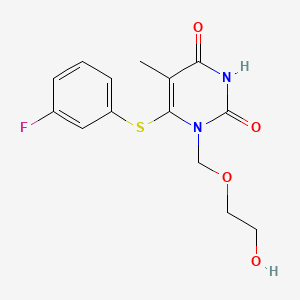 6-((3-Fluorophenyl)thio)-1-((2-hydroxyethoxy)methyl)thymine