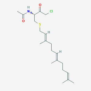 N-[(2R)-4-chloro-3-oxo-1-[(2E,6E)-3,7,11-trimethyldodeca-2,6,10-trienyl]sulfanylbutan-2-yl]acetamide