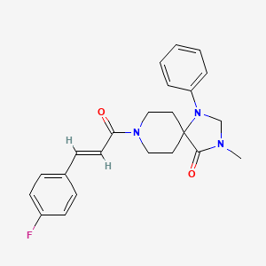 8-(p-Fluorocinnamoyl)-3-methyl-4-oxo-1-phenyl-1,3,8-triazaspiro(4.5)decane