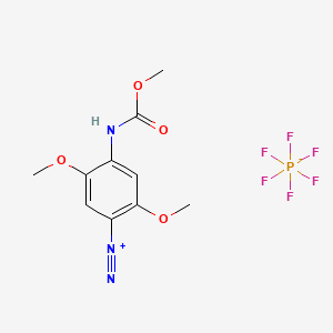 2,5-Dimethoxy-4-((carbomethoxy)amino)benzenediazonium hexafluorophosphate