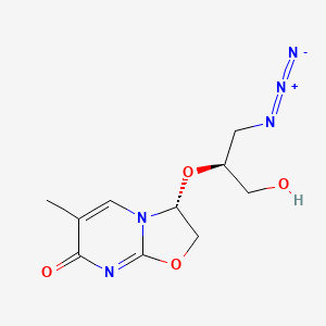 molecular formula C10H13N5O4 B15193964 2,2'-Anhydro-3'-azido-2',3'-dideoxy-2',3'-secothymidine CAS No. 130515-68-3