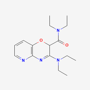 molecular formula C16H24N4O2 B15193982 N,N-Diethyl-3-(diethylamino)-2H-pyrido(3,2-b)(1,4)oxazine-2-carboxamide CAS No. 108401-75-8