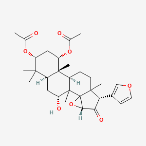 [(4R,6S,10R,11S,12S,14R,16S,18R)-12-acetyloxy-6-(furan-3-yl)-18-hydroxy-1,7,11,15,15-pentamethyl-5-oxo-3-oxapentacyclo[8.8.0.02,4.02,7.011,16]octadecan-14-yl] acetate