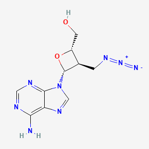 2-Oxetanemethanol, 4-(6-amino-9H-purin-9-yl)-3-(azidomethyl)-, (2S-(2alpha,3beta,4alpha))-