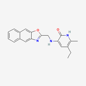 2(1H)-Pyridinone, 5-ethyl-6-methyl-3-((naphth(2,3-d)oxazol-2-ylmethyl)amino)-