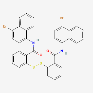 molecular formula C34H22Br2N2O2S2 B15194006 2,2'-Dithiobis(N-(4-bromonaphth-1-yl)benzamide) CAS No. 98064-11-0