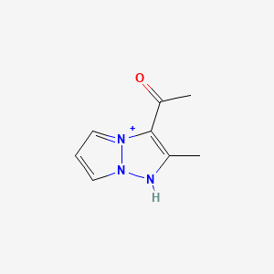 1-(2-methyl-1H-pyrazolo[1,2-a]triazol-4-ium-3-yl)ethanone