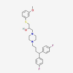 1-(4,4-Bis(4-fluorophenyl)butyl)-4-(2-hydroxy-3-(3-methoxyphenylthio)propyl)piperazine