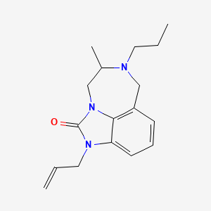 (+-)-4,5,6,7-Tetrahydro-1-allyl-5-methyl-6-propylimidazo(4,5,1-jk)(1,4)benzodiazepin-2(1H)-one