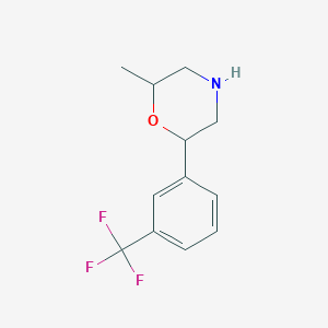 molecular formula C12H14F3NO B1519412 2-Methyl-6-[3-(trifluoromethyl)phenyl]morpholine CAS No. 1094657-85-8