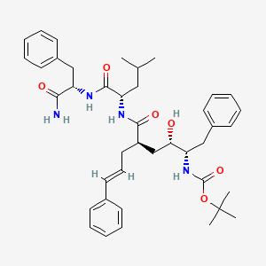 (5(S)-(t-Butyloxycarbonylamino)-4(S)-hydroxy-6-phenyl-2(R)-(3-phenylprop-2-en-1-yl)hexanoyl)-L-leucyl-L-phenylalaninamide