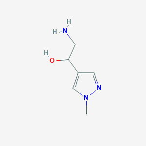 molecular formula C6H11N3O B1519414 2-氨基-1-(1-甲基-1H-吡唑-4-基)乙醇 CAS No. 1152927-77-9