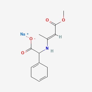 Sodium alpha-((3-methoxy-1-methyl-3-oxo-1-propenyl)amino)cyclohexa-1,4-diene-1-acetate