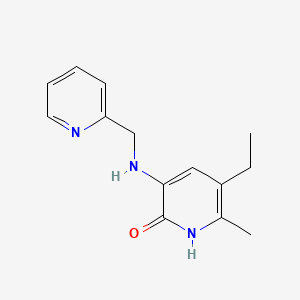 2(1H)-Pyridinone, 5-ethyl-6-methyl-3-((2-pyridinylmethyl)amino)-