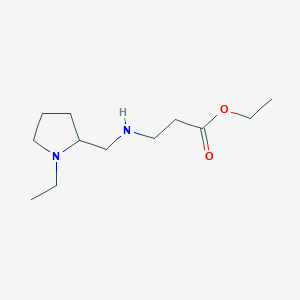 molecular formula C12H24N2O2 B1519419 Ethyl 3-{[(1-ethylpyrrolidin-2-yl)methyl]amino}propanoate CAS No. 1099649-25-8