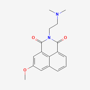 molecular formula C17H18N2O3 B15194191 2-(2-(Dimethylamino)ethyl)-5-methoxy-1H-benzo(de)isoquinoline-1,3(2H)-dione CAS No. 69408-98-6