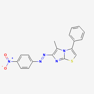 6-((4-(Hydroxy(oxido)amino)phenyl)diazenyl)-5-methyl-3-phenylimidazo(2,1-b)(1,3)thiazole