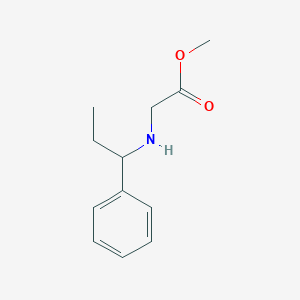 molecular formula C12H17NO2 B1519424 Methyl 2-[(1-phenylpropyl)amino]acetate CAS No. 1019554-60-9