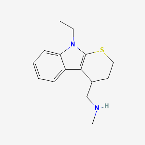 9-Ethyl-4-((methylamino)methyl)-2,3,4,9-tetrahydrothiopyrano(2,3-b)indole