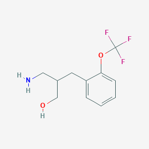 molecular formula C11H14F3NO2 B1519434 3-氨基-2-{[2-(三氟甲氧基)苯基]甲基}丙醇 CAS No. 1019110-74-7